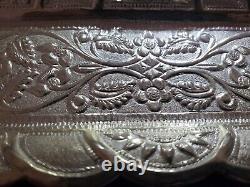 SLV 123 VINTAGE INDIAN KUTCH STERLING SILVER TRAY, (More than 94 % Silver)