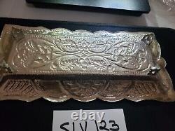 SLV 123 VINTAGE INDIAN KUTCH STERLING SILVER TRAY, (More than 94 % Silver)