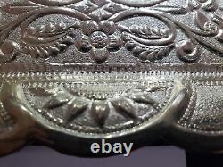 SLV 123 VINTAGE INDIAN KUTCH STERLING SILVER TRAY, (More than 94 % Silver)