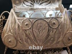 SLV 125 Gorgeous Vintage Sterling Silver HAND MADE KUTCH Small Clutch Bag Purse