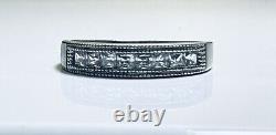 STER SILVER 925 unisex RING size 7 vintage usa Beautiful stones! $88