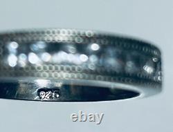 STER SILVER 925 unisex RING size 7 vintage usa Beautiful stones! $88