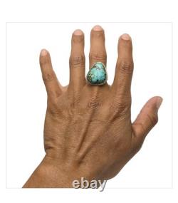 Scarce Vintage Navajo Kingman Red Web Turquoise Sterling Silver Ringsz8