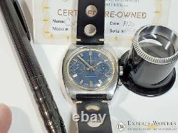 Serviced Vintage Croton 1878 chronograph Valjoux 7733 Panda Dial Heuer Box Watch