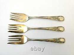 Set 3 Vintage Used Beckwith-Range Sterling Silver Salad Forks Flatware