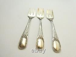 Set 3 Vintage Used Beckwith-Range Sterling Silver Salad Forks Flatware