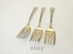 Set 3 Vintage Used Beckwith-Range Sterling Silver Salad Forks Flatware