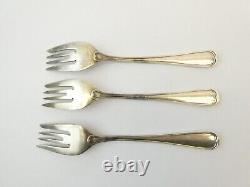 Set 3 Vintage Used Beckwith-Range Sterling Silver Salad Forks Flatware