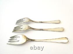 Set 3 Vintage Used Beckwith-Range Sterling Silver Salad Forks Flatware