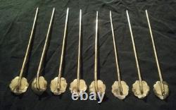 Set of 8 Vintage, Taxco Sterling Silver Stirring Spoons, Pre Eagle