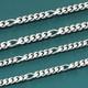 Solid 925 Sterling Silver 3.5mm 4mm Figaro Chain Italian Necklace 20 22 24