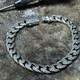 Solid 925 Sterling Silver Bracelet Curb Chain Heavy Men Bracelet