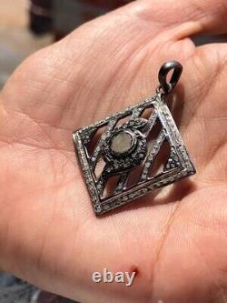 Square Art Deco Pendant 925 Sterling Silver Vintage Jewellery Collection