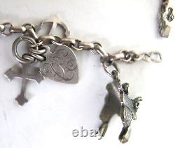 Sterling Silver 1939 Golden Gate Exposition CHARM BRACELET GGIE -Saddle Locket