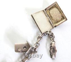 Sterling Silver 1939 Golden Gate Exposition CHARM BRACELET GGIE -Saddle Locket