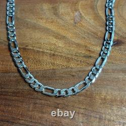 Sterling Silver 925 Heavy Figaro Link Chain 18 7mm 30g High Polish