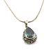 Sterling Silver 925 Vintage Mystic Topaz Necklace 18 Inches