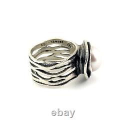 Sterling Silver 925 Vintage Silpada Israel Pearl Ring Size 6