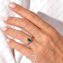 Sterling Silver Alexandrite CZ Minimalist Wedding Vintage Statement Ring Jewelry