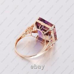 Sterling Silver Ametrine Gemstone Cubic Zirconia Promise Vintage Ring Jewelry