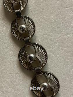 Sterling Silver Butterfly Wing Pendant Necklace Women Vintage