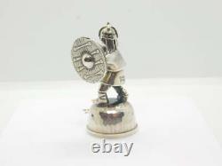 Sterling Silver Cast Viking Warrior Figure Vintage c1970 Denmark