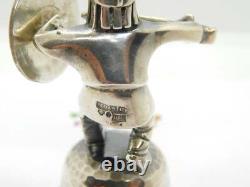 Sterling Silver Cast Viking Warrior Figure Vintage c1970 Denmark