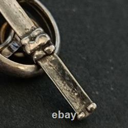 Sterling Silver Hoop Collar Necklace Modernist Architectural Artisan Vintage 925