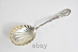 Sterling Silver Ornate Scroll Design Vintage Scalloped Spoon 11