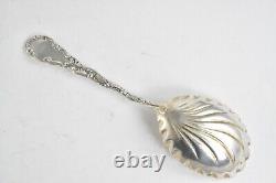 Sterling Silver Ornate Scroll Design Vintage Scalloped Spoon 11