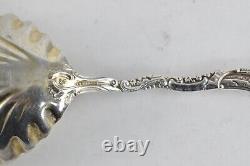 Sterling Silver Ornate Scroll Design Vintage Scalloped Spoon 11