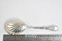 Sterling Silver Ornate Scroll Design Vintage Scalloped Spoon 11