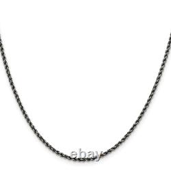 Sterling Silver Rope Chain Necklace, 2.3 mm