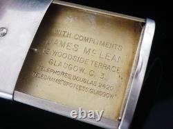 Sterling Silver Slide Action Vesta Case (Advertising Bookmakers) Birmingham 1925