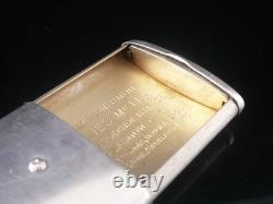 Sterling Silver Slide Action Vesta Case (Advertising Bookmakers) Birmingham 1925