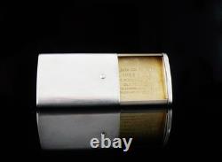 Sterling Silver Slide Action Vesta Case (Advertising Bookmakers) Birmingham 1925
