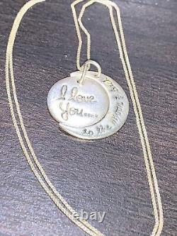 Sterling Silver Vintage Necklace I Love You To The Moon And Back