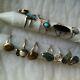 Sterling Silver Vtg Ring Lot Mexico Turquoise Multi Stone No Scrap Native Sz4 6