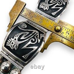 Sterling Silver Woman Bracelet Vintage Mexican Monkey Motif 26 Grams -4275