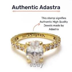 Style Vintage Sterling Silver Ring 925 CZ Cocktail Round White Women ADASTRA