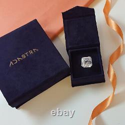 Style Vintage Sterling Silver Ring 925 CZ Princess Art Deco ADASTRA JEWELRY