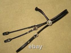 Superb Vintage FILIGREE FLEMING STERLING SILVER Rolled Arabian Headstall Bridle