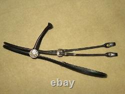 Superb Vintage FILIGREE FLEMING STERLING SILVER Rolled Arabian Headstall Bridle