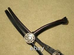 Superb Vintage FILIGREE FLEMING STERLING SILVER Rolled Arabian Headstall Bridle