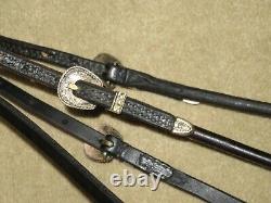 Superb Vintage FILIGREE FLEMING STERLING SILVER Rolled Arabian Headstall Bridle