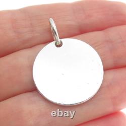 TIFFANY & CO. 925 Sterling Silver Vintage Return to Tiffany Round Tag Pendant