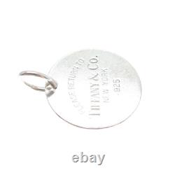 TIFFANY & CO. 925 Sterling Silver Vintage Return to Tiffany Round Tag Pendant