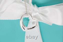 Tiffany & Co. Elsa Peretti Vintage Open Heart Necklace Medium 22mm Pendant