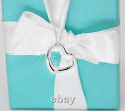 Tiffany & Co. Elsa Peretti Vintage Open Heart Necklace Medium 22mm Pendant
