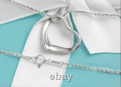Tiffany & Co. Elsa Peretti Vintage Open Heart Necklace Medium 22mm Pendant